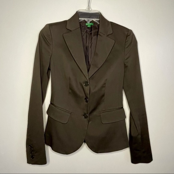 United Colors of Benetton Brown‎ Blazer Size 38 (2) - Picture 1 of 7